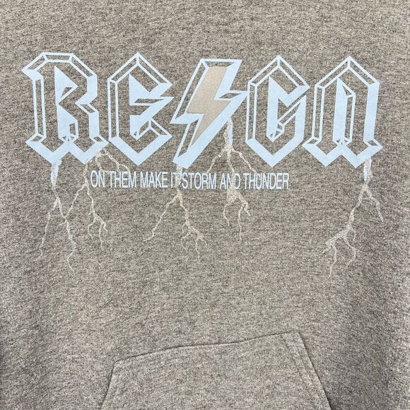 Gifts of Fortune Reign Gray Thunderstorm Skull Hoodie Men's S - Picture 3 of 8